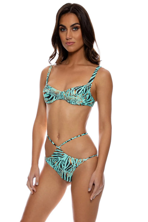 Luli Fama Animale Square Neck Underwire Top